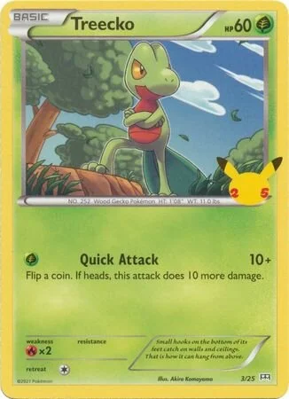 Treecko 3/25 from McDonald's Collection 2021