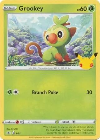 Grookey 8/25 from McDonald's Collection 2021