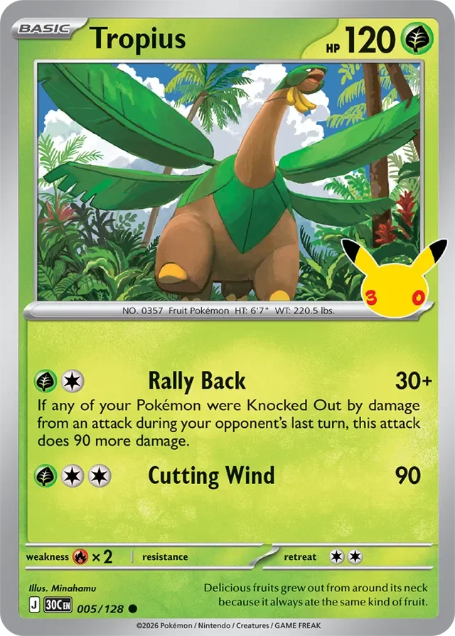 Tropius 5/158 from 30th Celebration