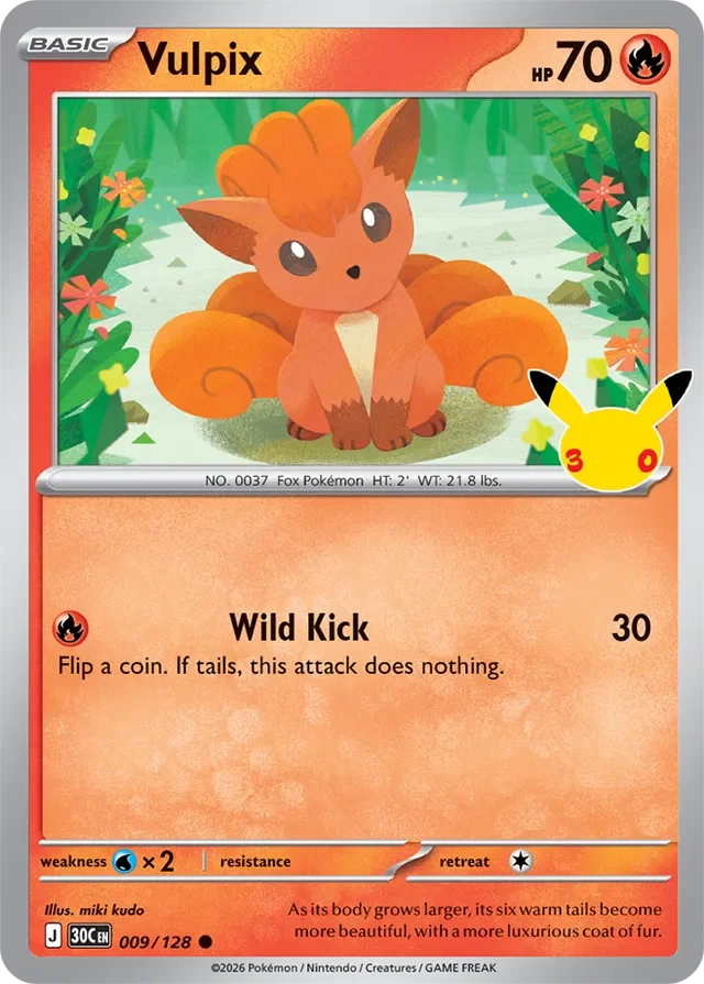 Vulpix 9/158 from 30th Celebration