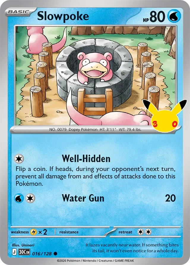 Slowpoke 16/158 from 30th Celebration