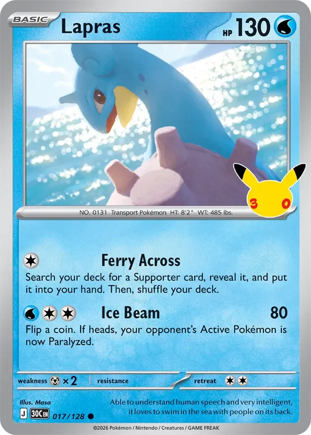 Lapras 17/158 from 30th Celebration