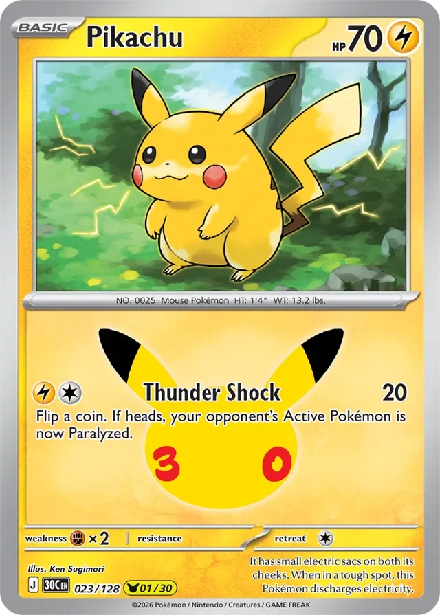 Pikachu 23/158 from 30th Celebration