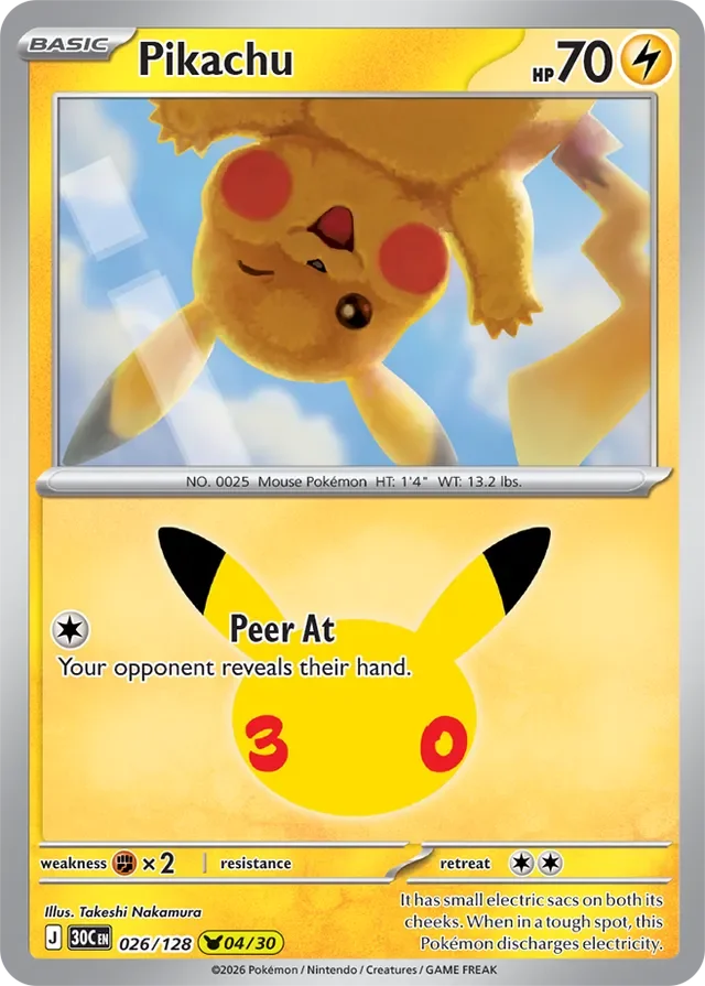 Pikachu 26/158 from 30th Celebration