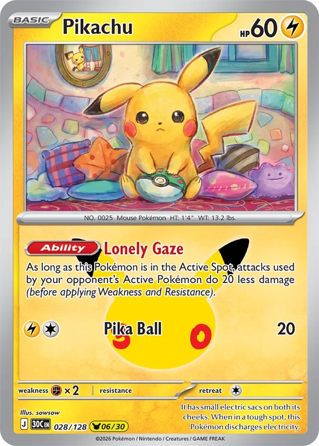 Pikachu 28/158 from 30th Celebration