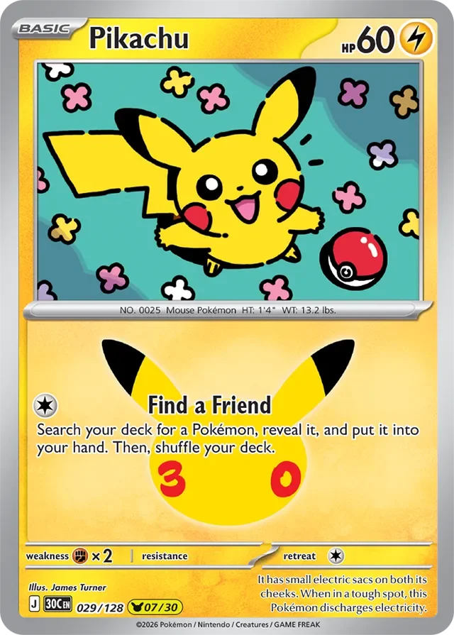 Pikachu 29/158 from 30th Celebration