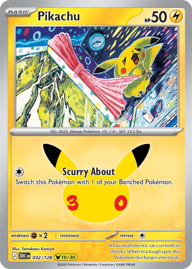 Pikachu 32/158 from 30th Celebration