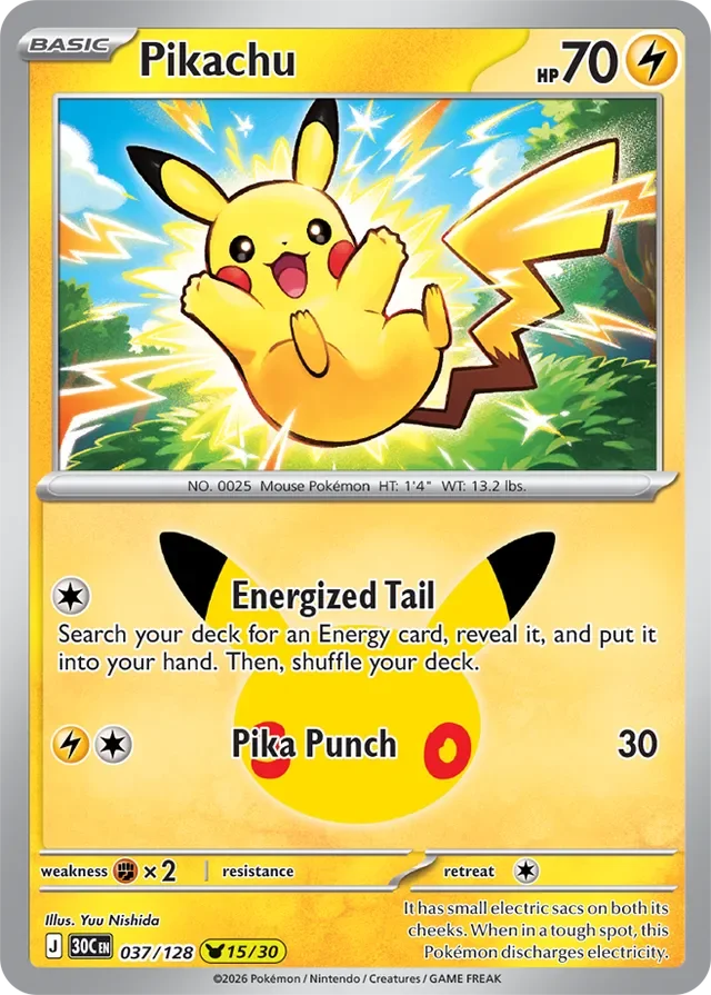 Pikachu 37/158 from 30th Celebration