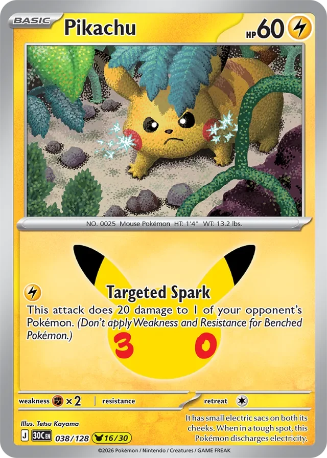 Pikachu 38/158 from 30th Celebration