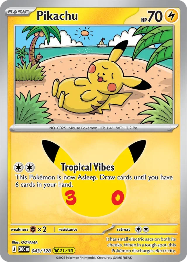 Pikachu 43/158 from 30th Celebration