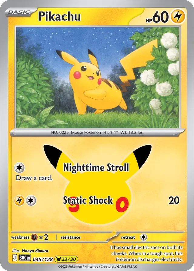 Pikachu 45/158 from 30th Celebration