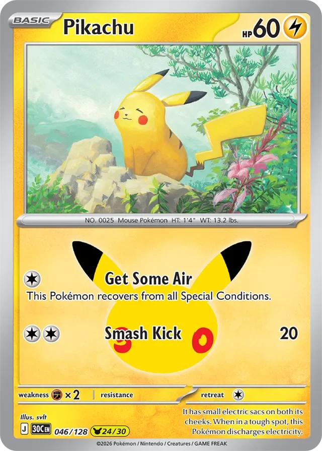 Pikachu 46/158 from 30th Celebration