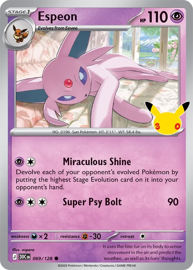 Espeon 69/158 from 30th Celebration