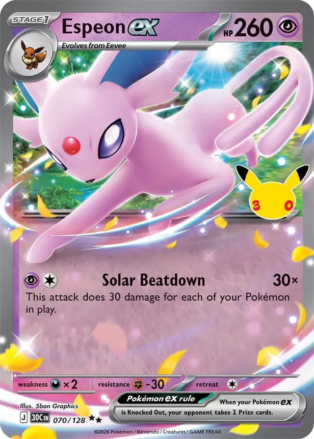 Espeon ex 70/158 from 30th Celebration