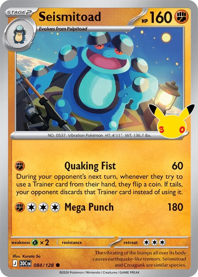 Seismitoad 84/158 from 30th Celebration