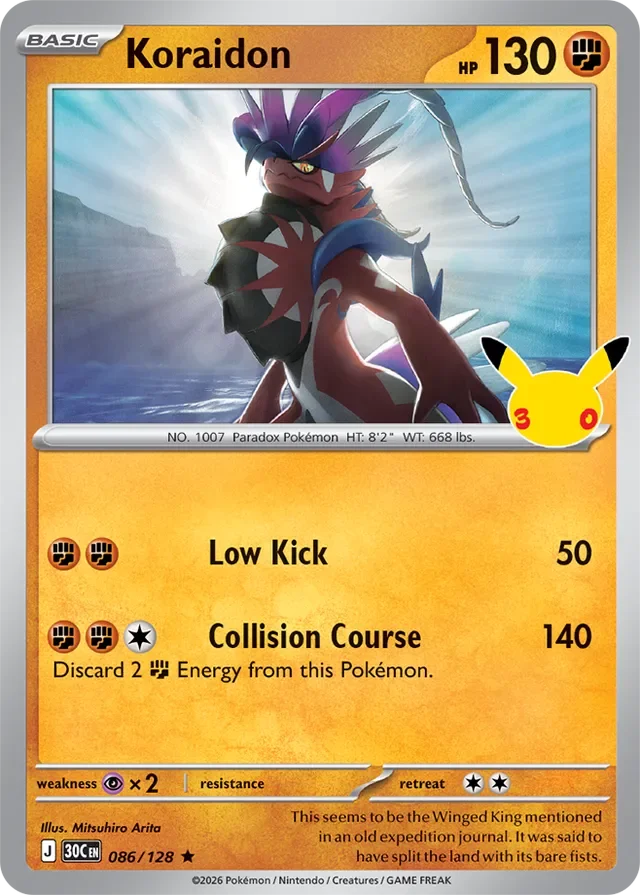 Koraidon 86/158 from 30th Celebration