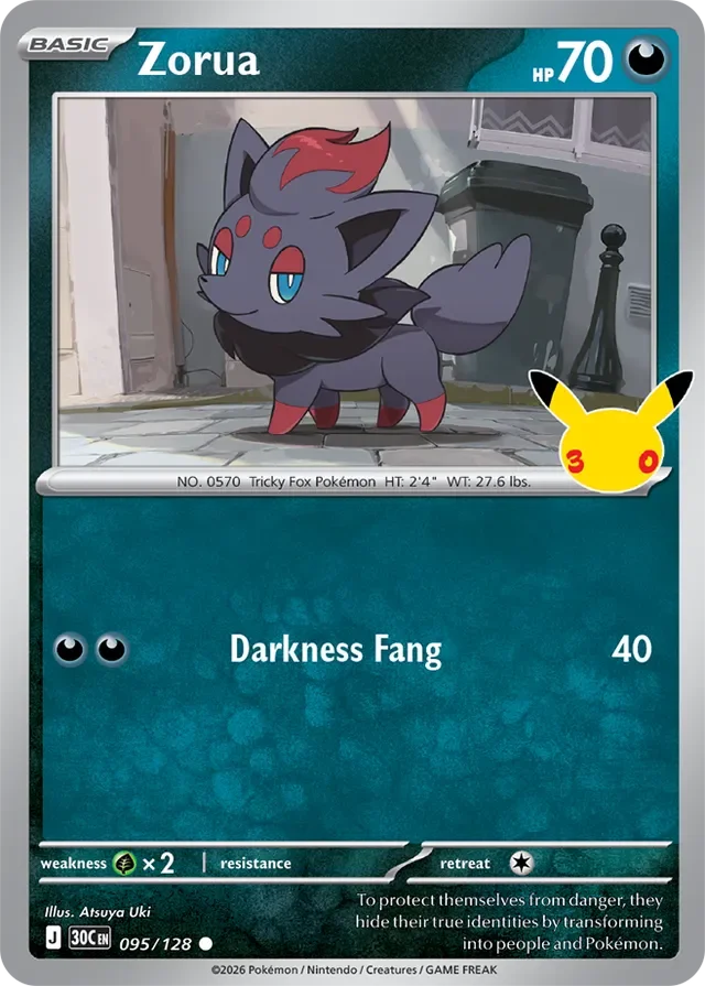 Zorua 95/158 from 30th Celebration
