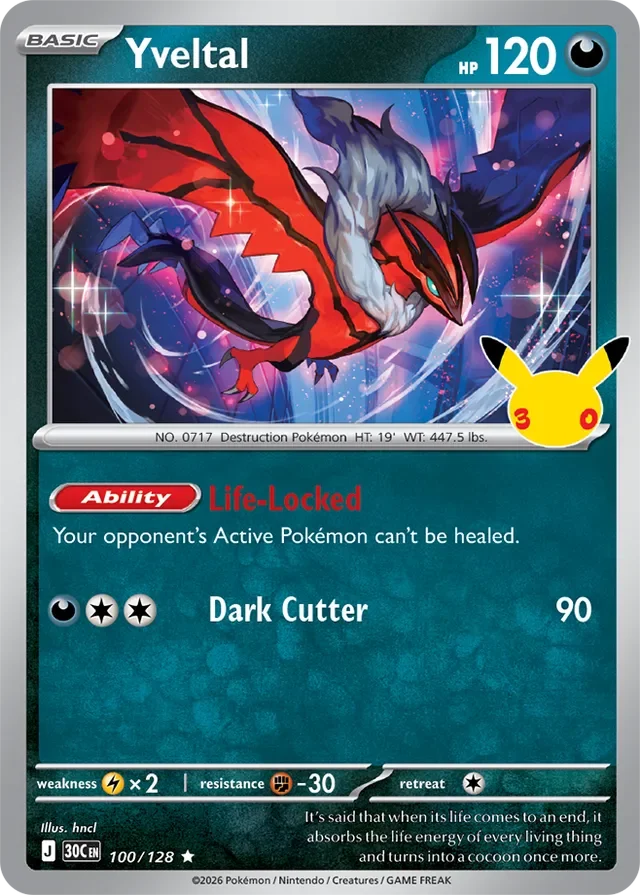 Yveltal 100/158 from 30th Celebration