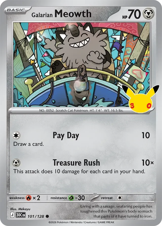 Galarian Meowth 101/158 from 30th Celebration