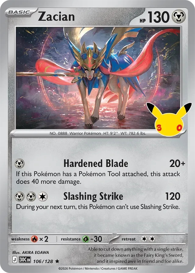 Zacian 106/158 from 30th Celebration