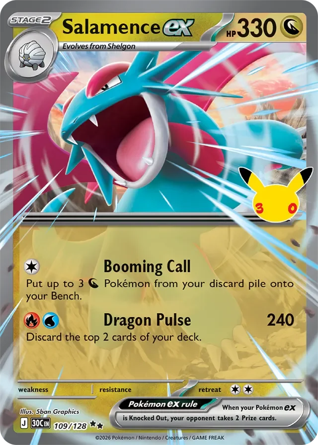Salamence ex 109/158 from 30th Celebration