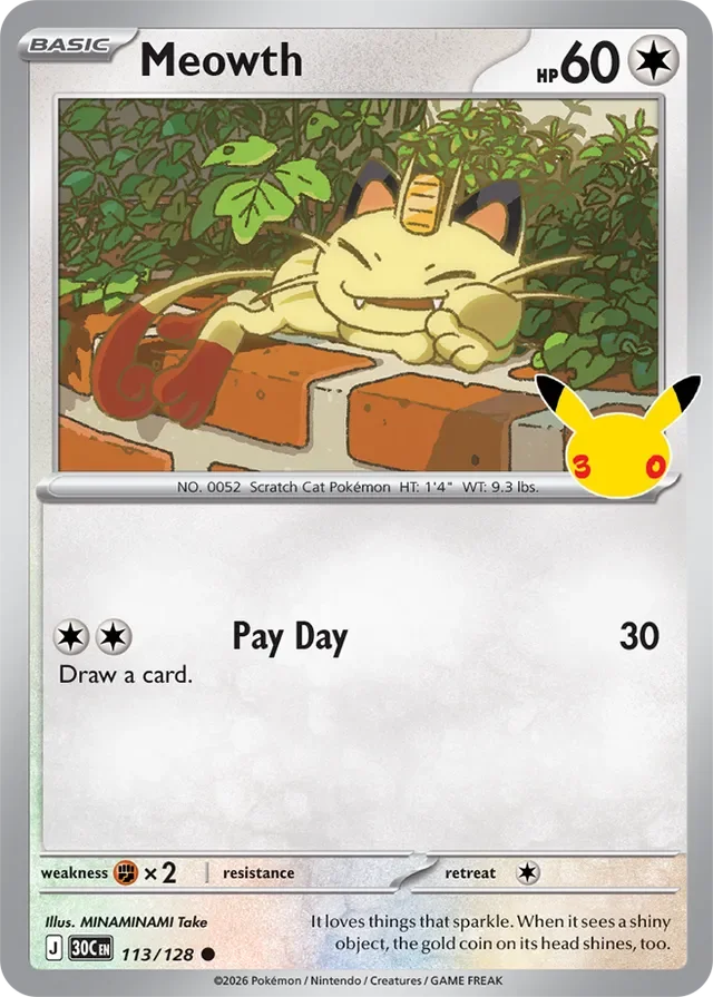 Meowth 113/158 from 30th Celebration