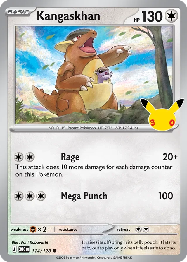 Kangaskhan 114/158 from 30th Celebration