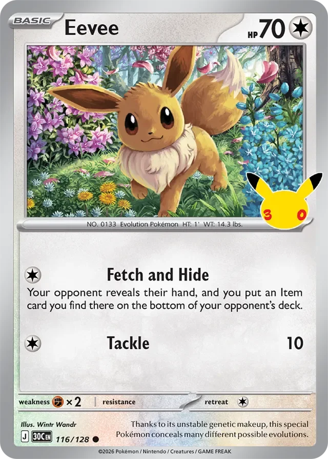 Eevee 116/158 from 30th Celebration