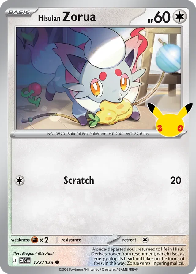 Hisuian Zorua 122/158 from 30th Celebration