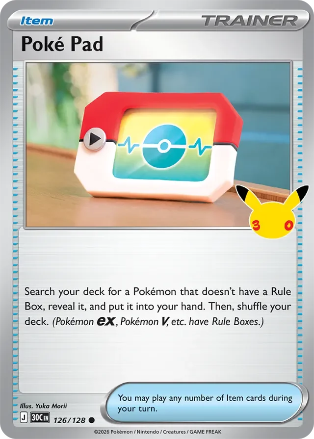 Poké Pad 126/158 from 30th Celebration