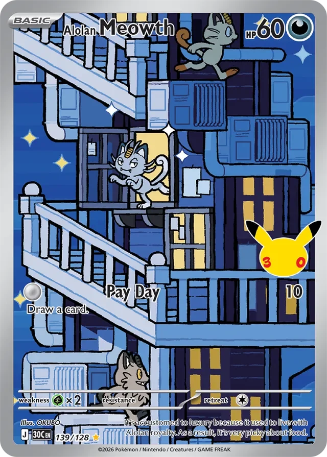 Alolan Meowth 139/158 from 30th Celebration