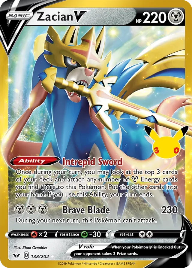 Zacian V 26/30 from 30th Celebration Classic Collection