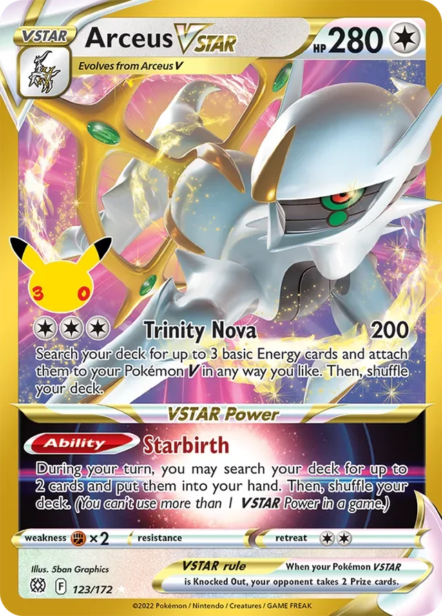 Arceus VSTAR 29/30 from 30th Celebration Classic Collection