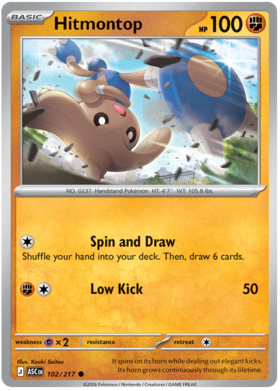 Hitmontop 102/295 from Ascended Heroes