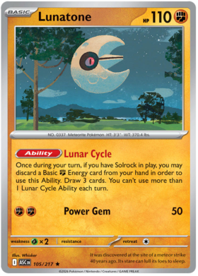 Lunatone 105/295 from Ascended Heroes