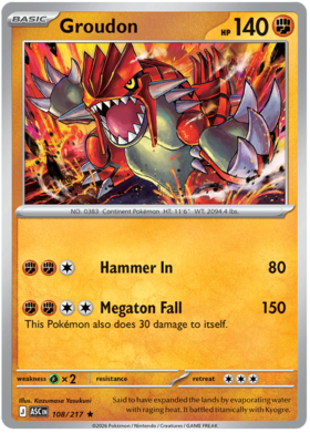 Groudon 108/295 from Ascended Heroes