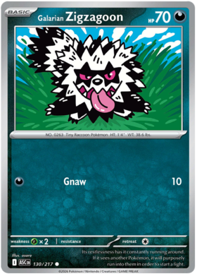 Galarian Zigzagoon 130/295 from Ascended Heroes