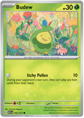 Budew 16/295 from Ascended Heroes