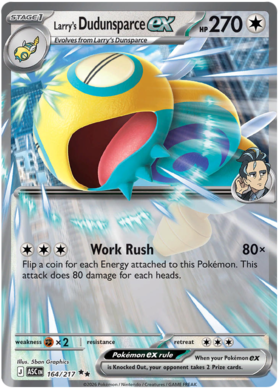 Larry's Dudunsparce ex 164/295 from Ascended Heroes