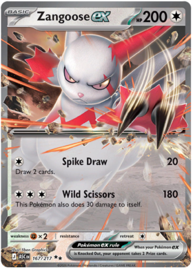 Zangoose ex 167/295 from Ascended Heroes