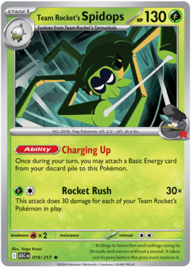 Team Rocket's Spidops 19/295 from Ascended Heroes