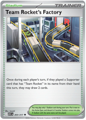 Team Rocket's Factory 203/295 from Ascended Heroes