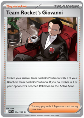 Team Rocket's Giovanni 204/295 from Ascended Heroes