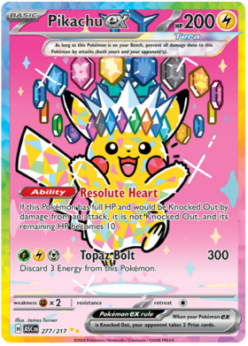 Pikachu ex 277/295 from Ascended Heroes