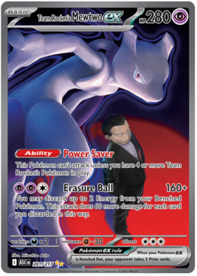 Team Rocket's Mewtwo ex 281/295 from Ascended Heroes