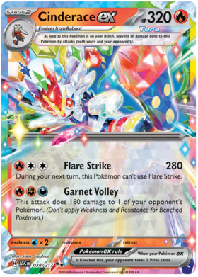 Cinderace ex 38/295 from Ascended Heroes
