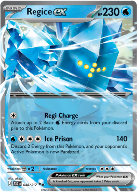 Regice ex 48/295 from Ascended Heroes