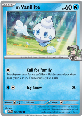 N's Vanillite 49/295 from Ascended Heroes