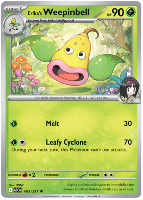 Erika's Weepinbell 5/295 from Ascended Heroes