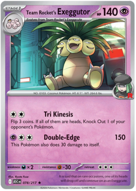 Team Rocket's Exeggutor 78/295 from Ascended Heroes